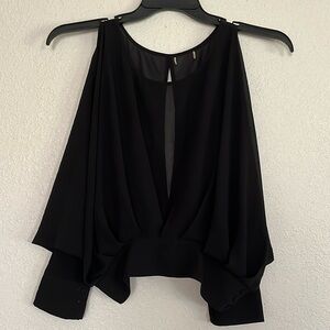 Classy semi-sheer Black Women's Top